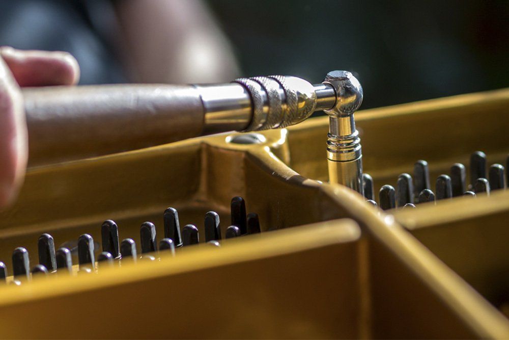 Close Up View of Piano Tuner — Lincolnton, NC — Karl Park Piano Tuning and Repair