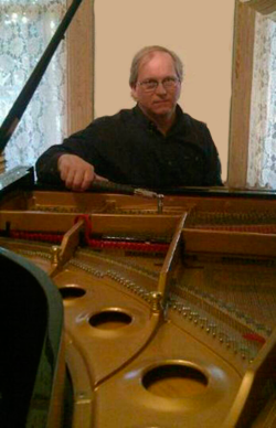 The Owner and a Grand Piano — Lincolnton, NC — Karl Park Piano Tuning and Repair