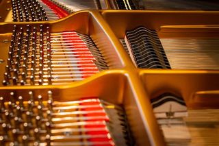 Close Up View of Strings of a Grand Piano — Lincolnton, NC — Karl Park Piano Tuning and Repair