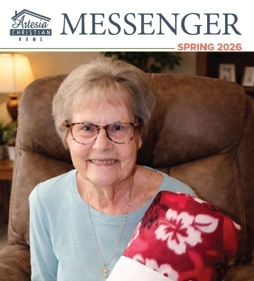 older woman with blanket