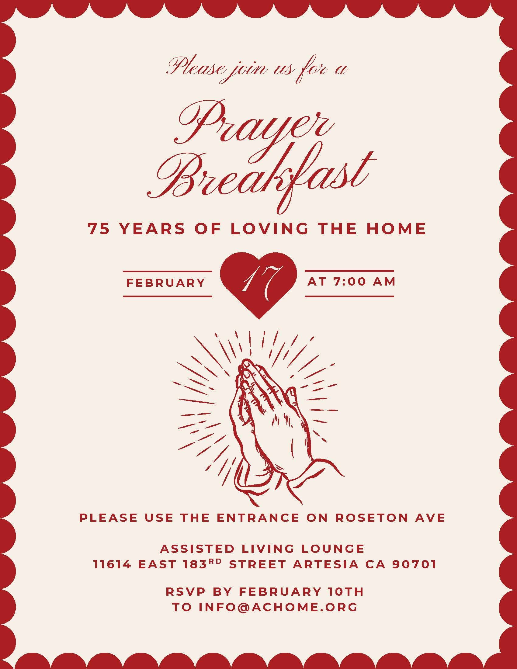 Invitation for Arlesia Christian Home meeting and dinner.