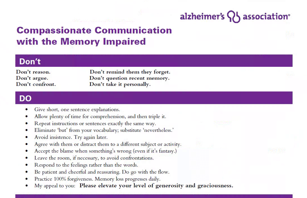 Alzheimer's Association guide: 