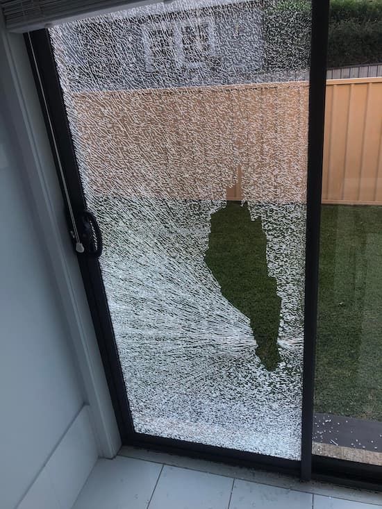 A Broken Glass On A Door — Pelican Glass in Lake Macquarie, NSW