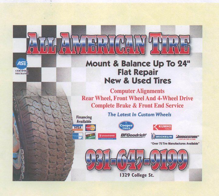 Home All American Tire Clarksville, Tennessee