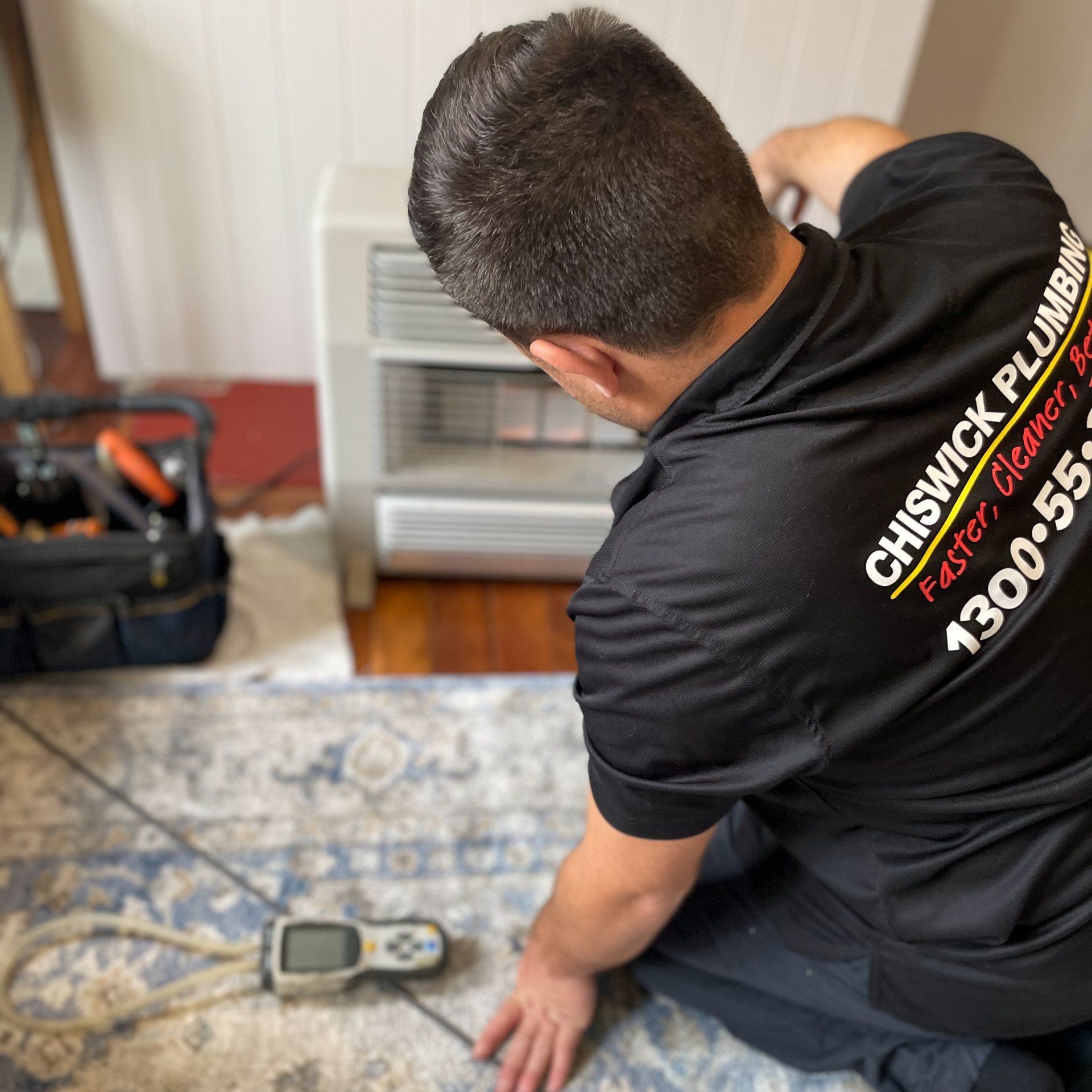 Chiswick Plumbing gas room heater testing