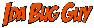 The logo for Ida Bug Guy is orange and black on a white background.