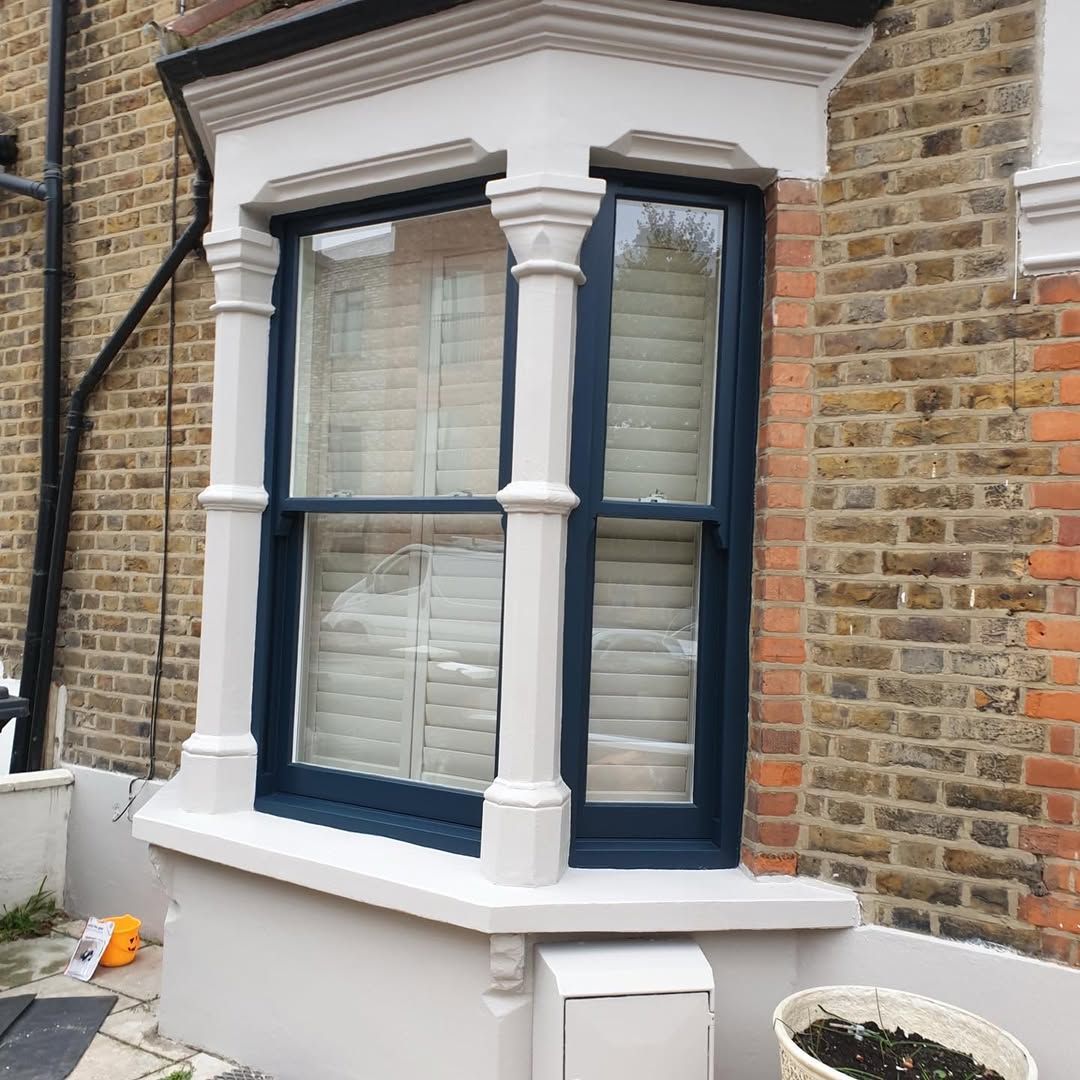 sash window and exterior house painting  north london