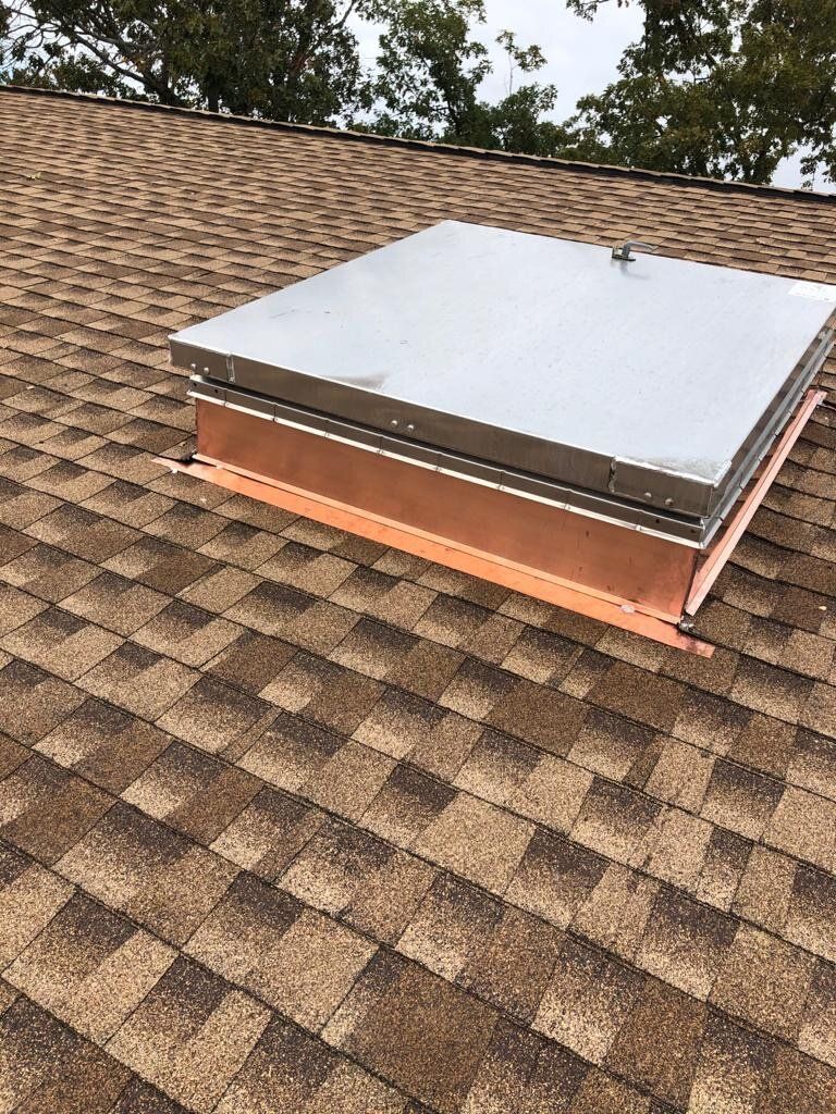 Roof with Skylight — Burlington, NJ — AD Roofer Siding & Gutters