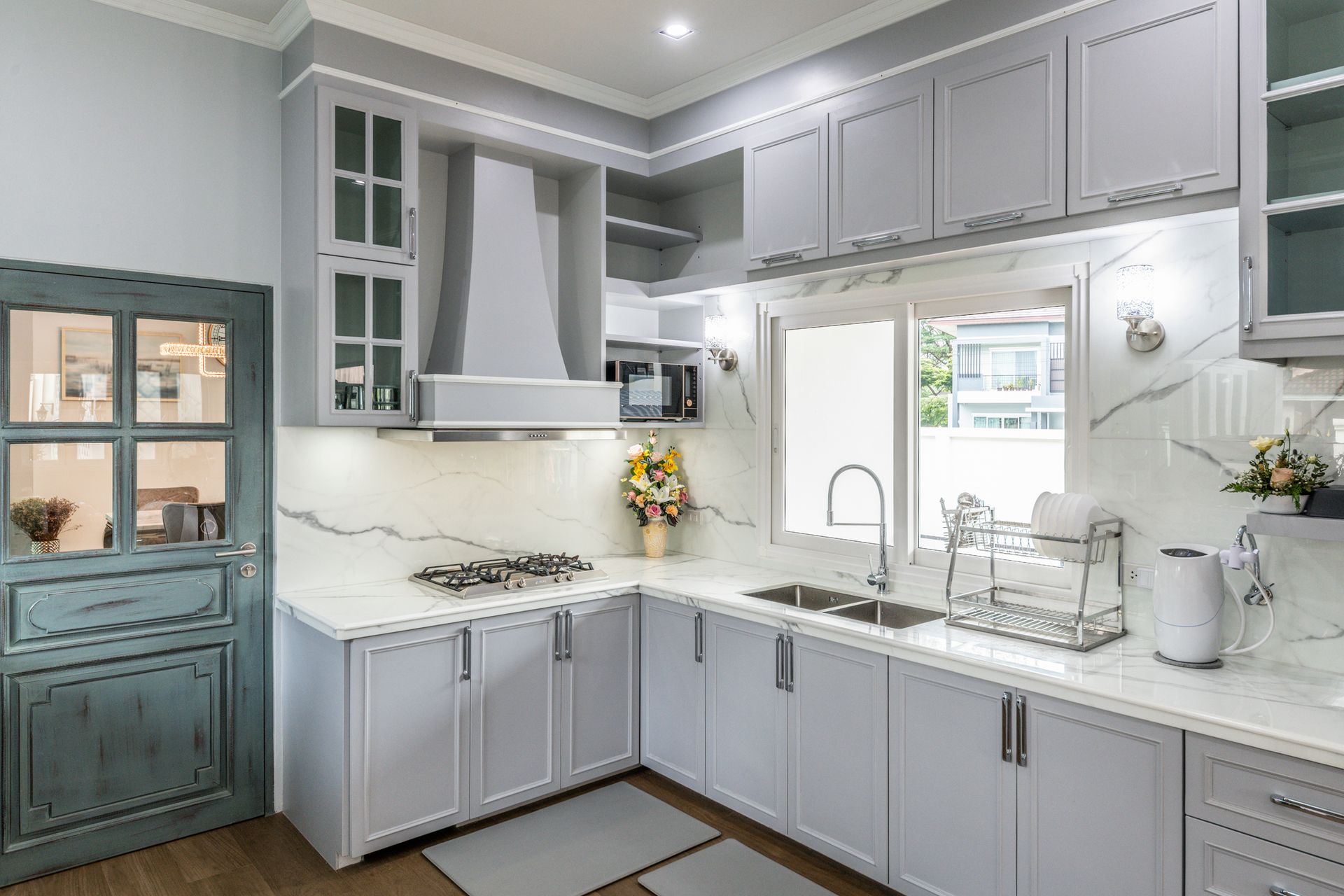 White Kitchen— Burlington, NJ — AD Roofer Siding & Gutters
