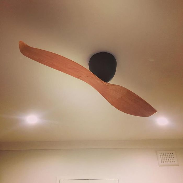 Wooden Fan — Electrical Lights in Balgownie, NSW