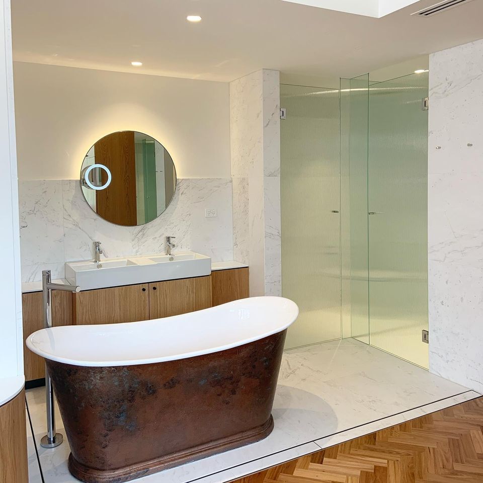 Bathroom With Professional Lights — Electrical Projects in Balgownie, NSW