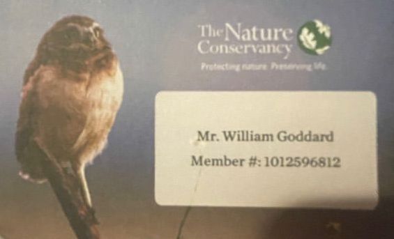 A nature conservancy card with a bird on it