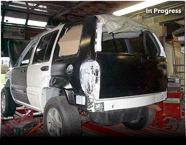 Jeep Repair in Progress - Auto Body Repair in Palmer, MA