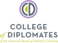 The logo for the college of diplomates of the american board of paediatric dentistry