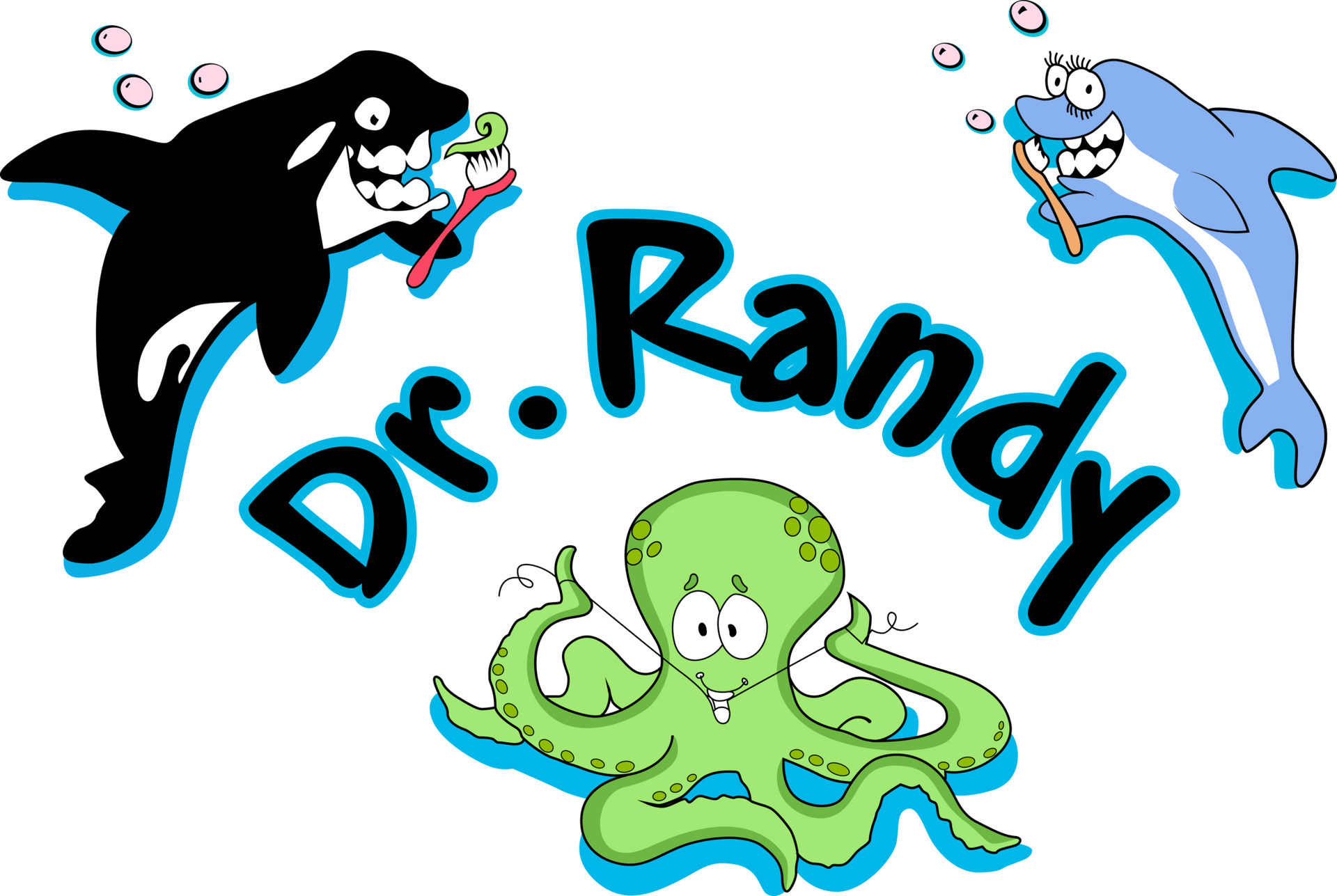 A logo for a dentist named dr. randy