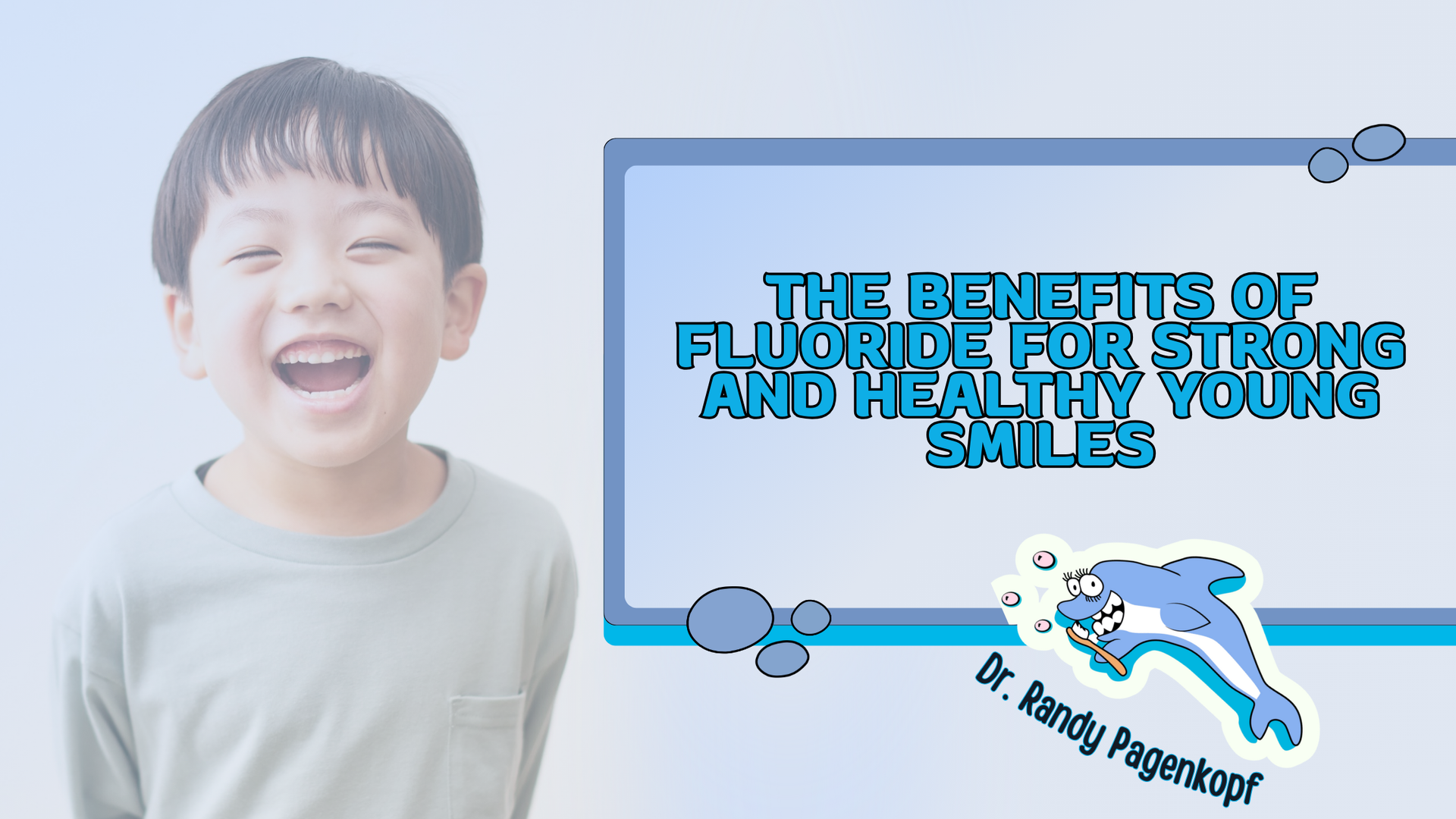Smiling young boy with text: 