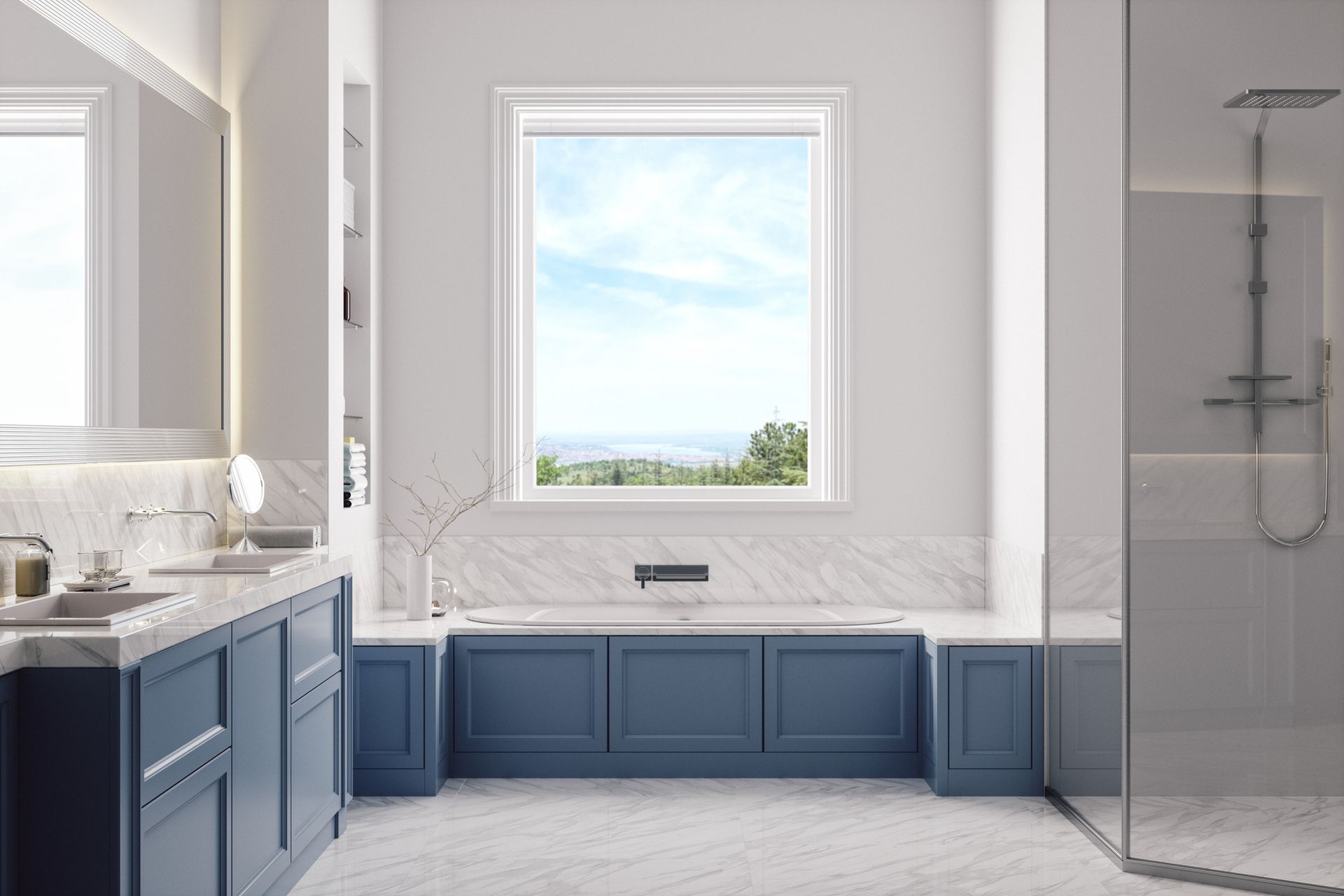Luxury Modern Bathroom Interior With Hot Tub  — Spokane, WA  — Interior Renovations