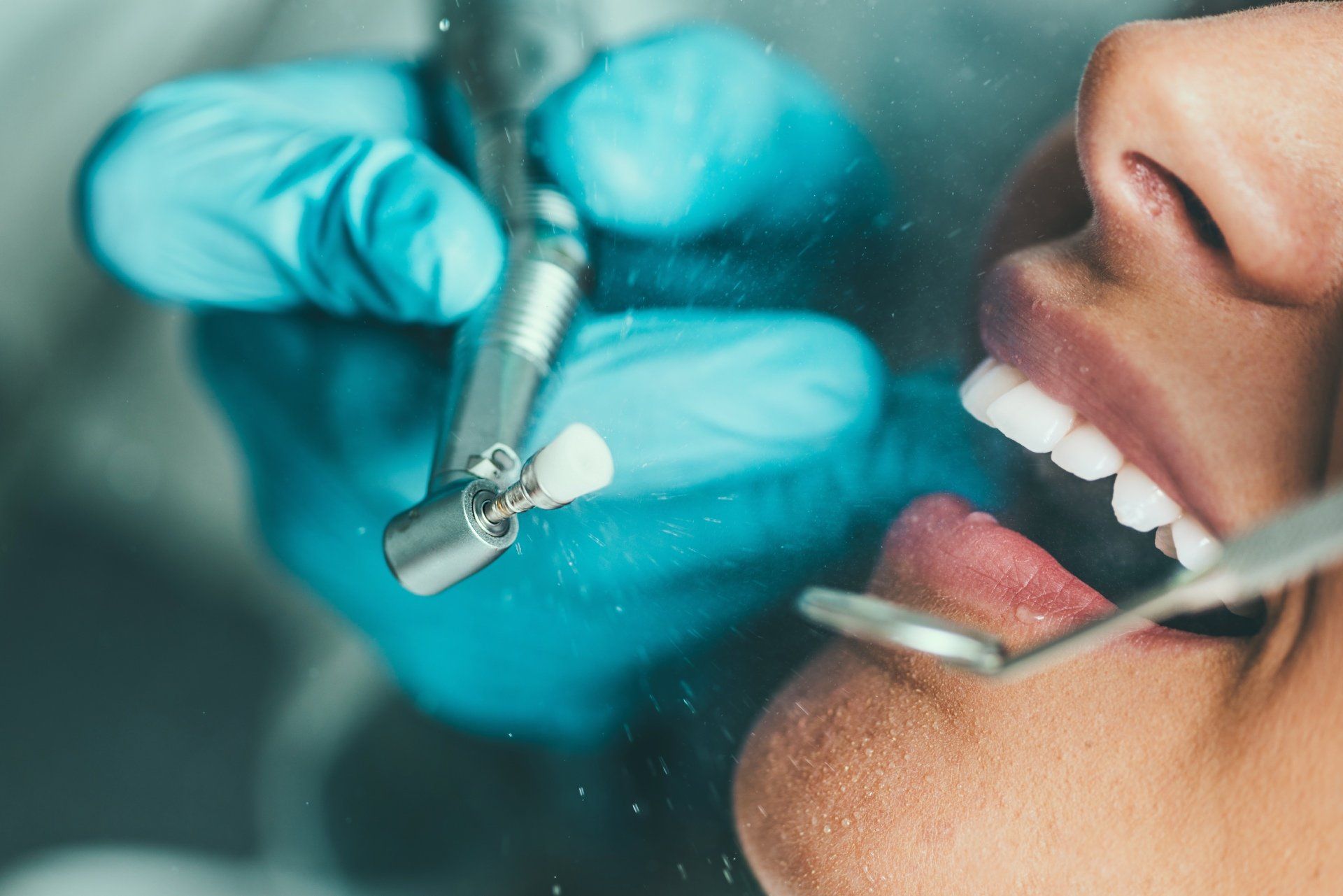 treatment on teeth in progress