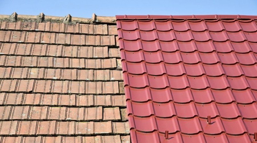 old roof and new roof comparison