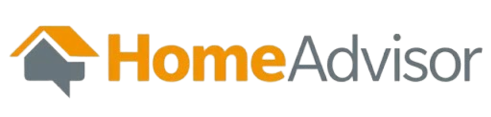 The home advisor logo is orange and gray with an arrow pointing up.