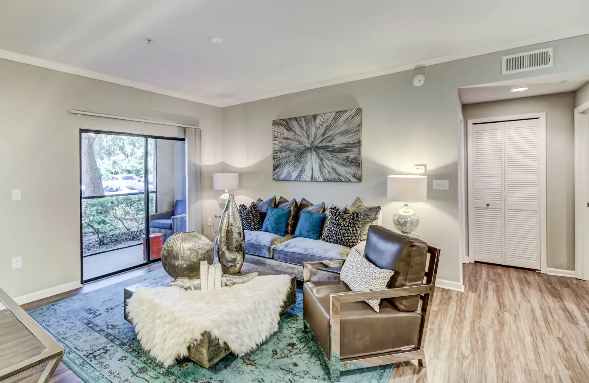 Living room at Preserve at Westchase in Tampa, FL.