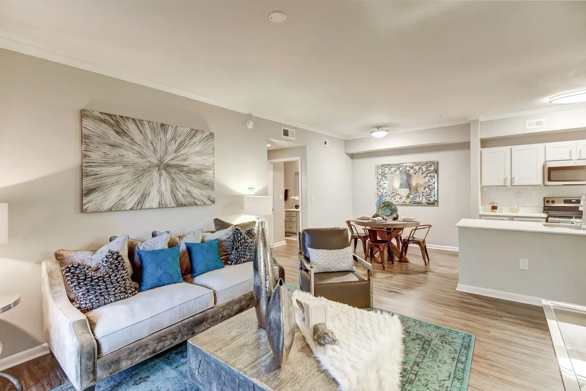Living room at Preserve at Westchase in Tampa, FL.