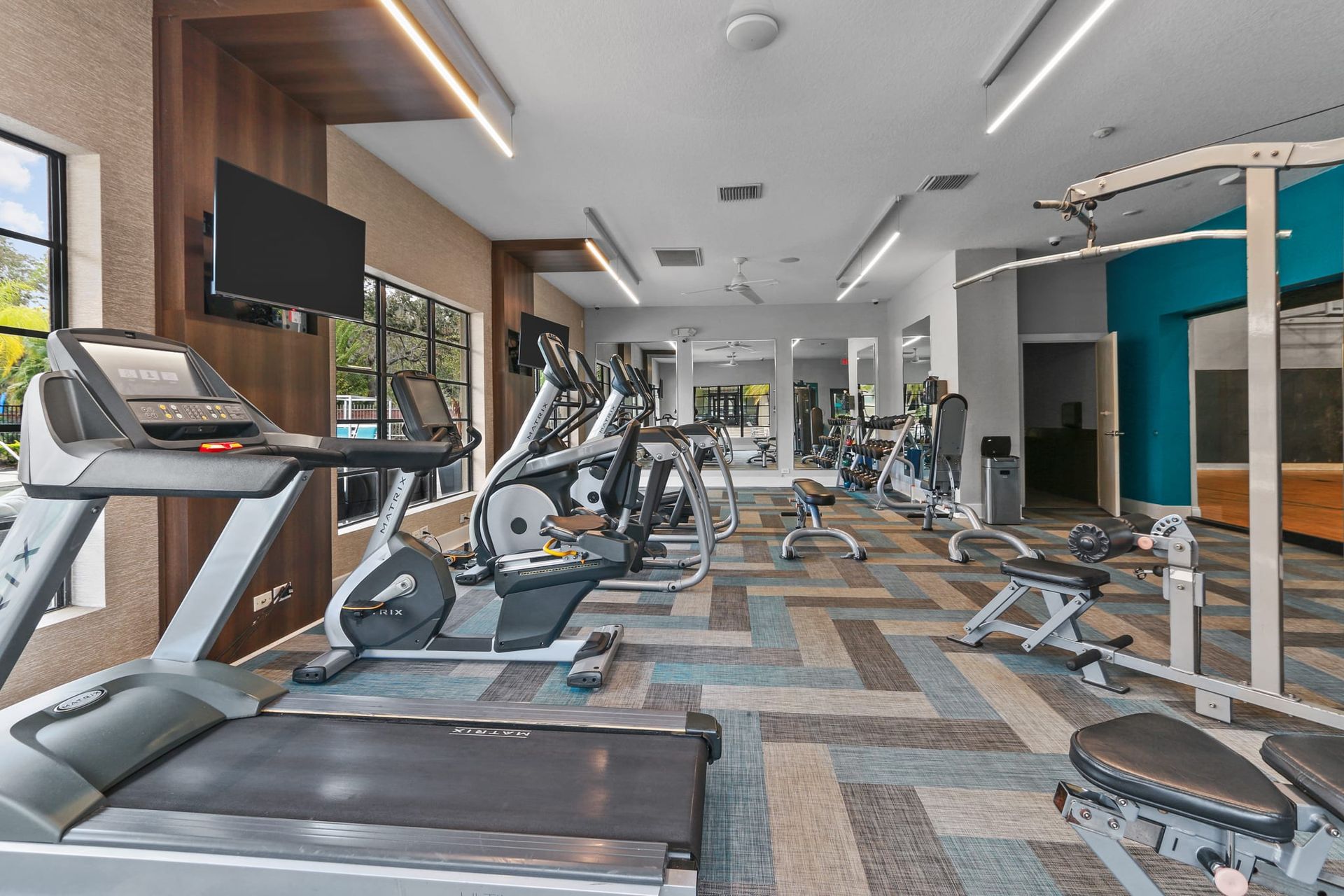 Fitness center at Preserve at Westchase in Tampa, FL.