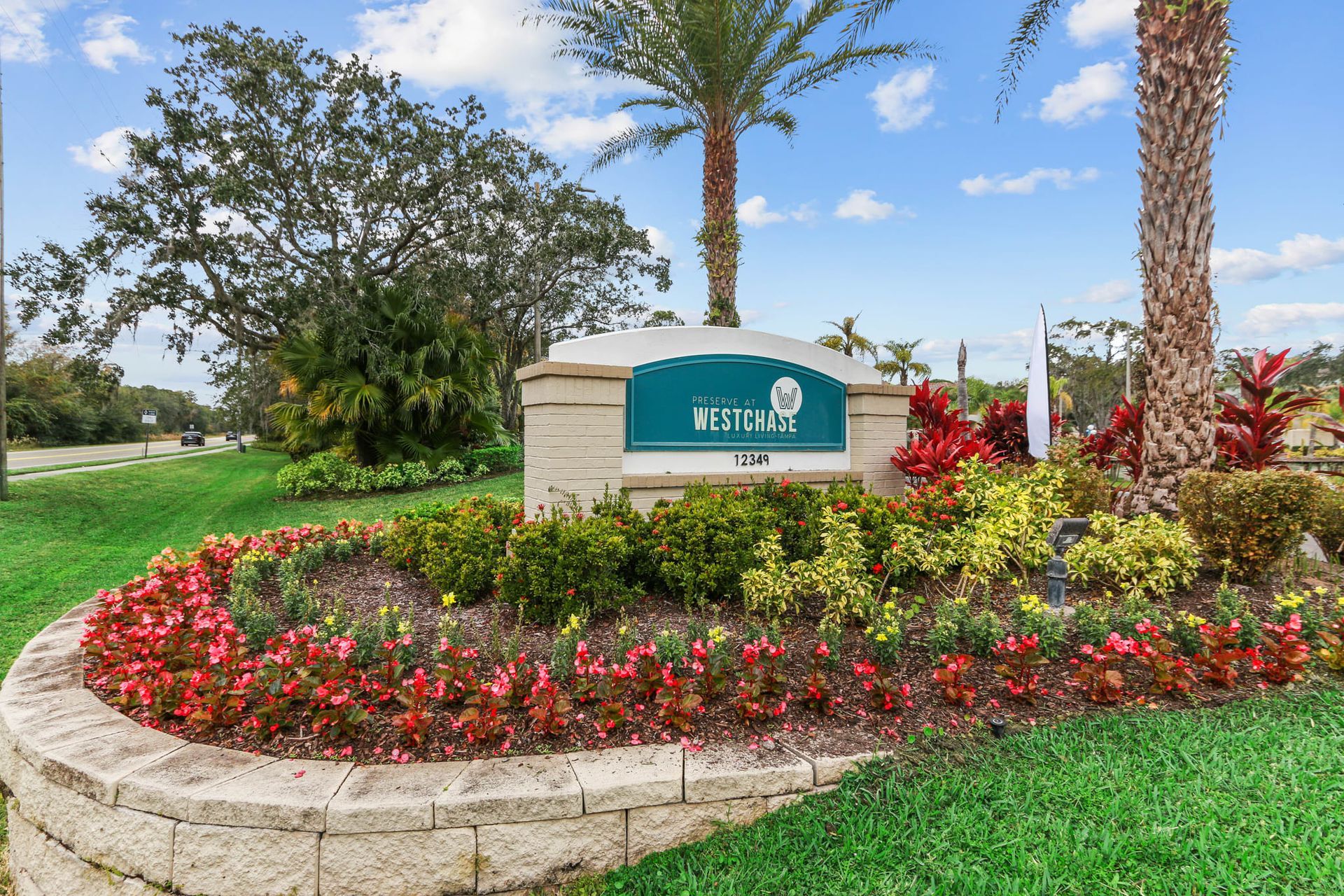 Community sign at Preserve at Westchase in Tampa, FL.