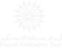 Logo for the Visual Arbitration Days, featuring a stylized sunburst design and Arabic text below.