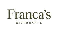 Franca's Ristorante logo in dark green letters on a white background. 