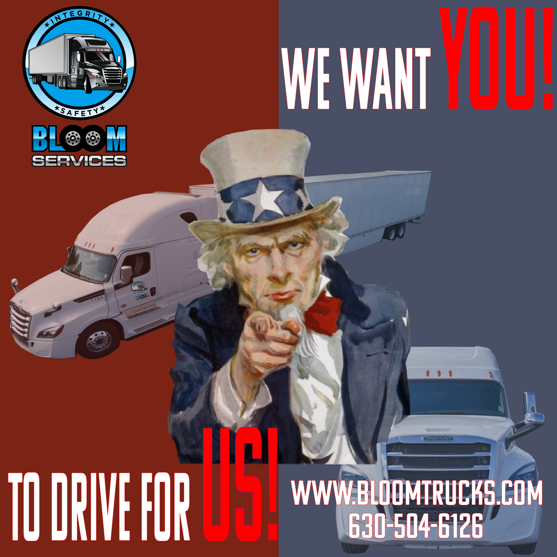a poster that says we want you to drive for us