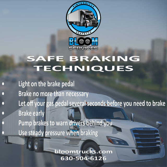 Truck Braking Techniques | Bloom Trucking Services