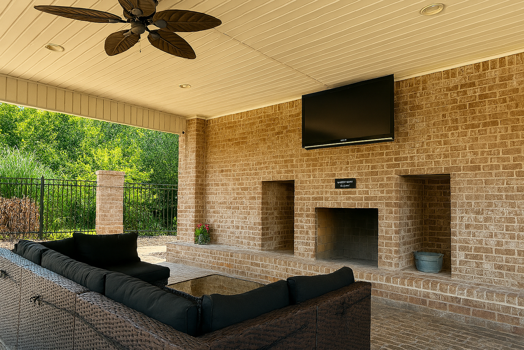 Interior photo of a seating area overlooking the city