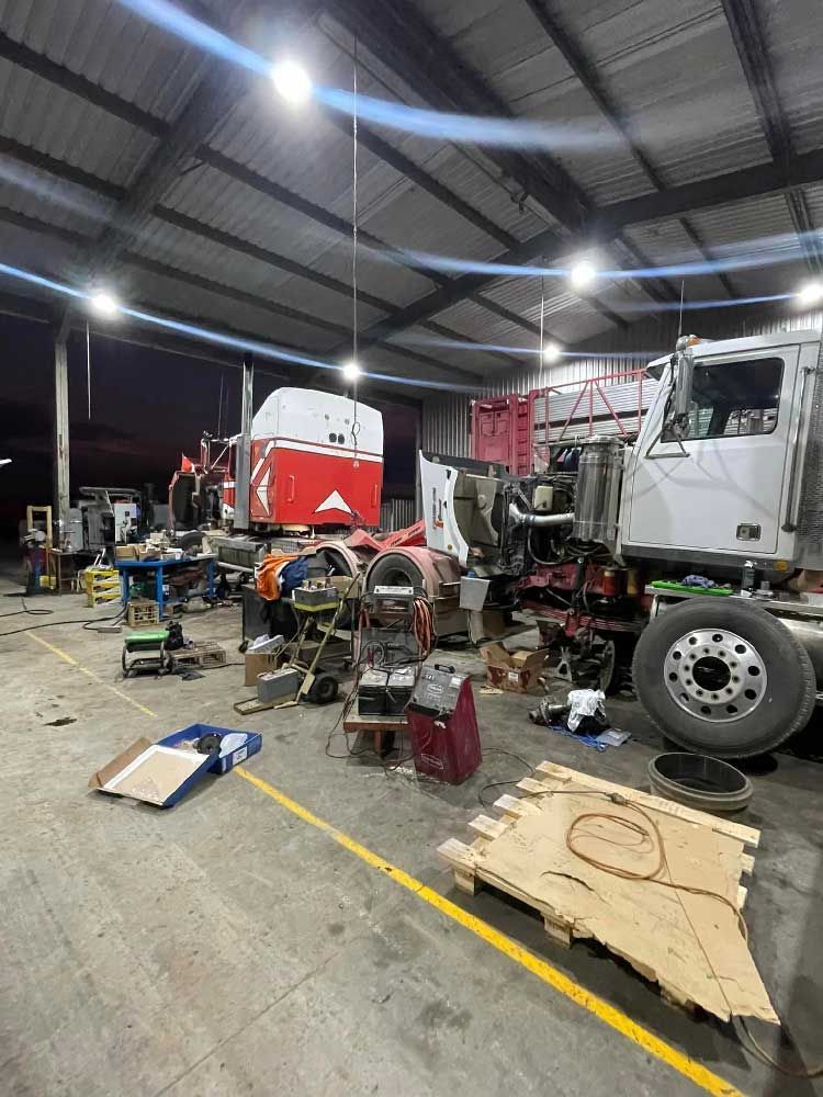Truck Undergoing Full Maintenance — Superior Diesel Maintenance in Westdale, NSW