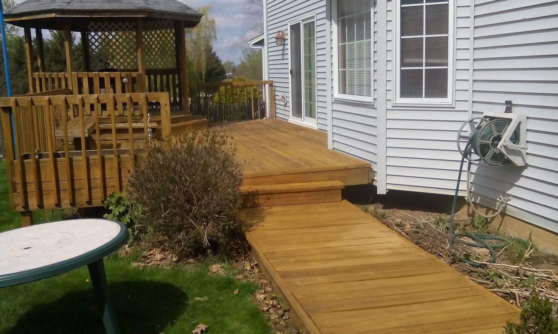Wooden pathway and a wooden deck