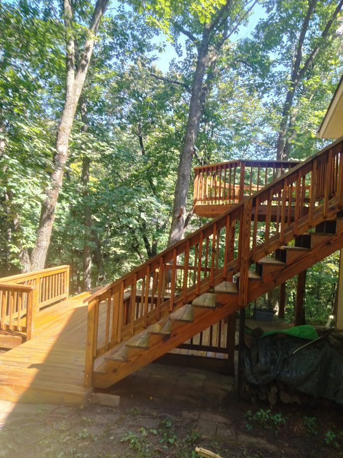 Wooden deck and Stairs