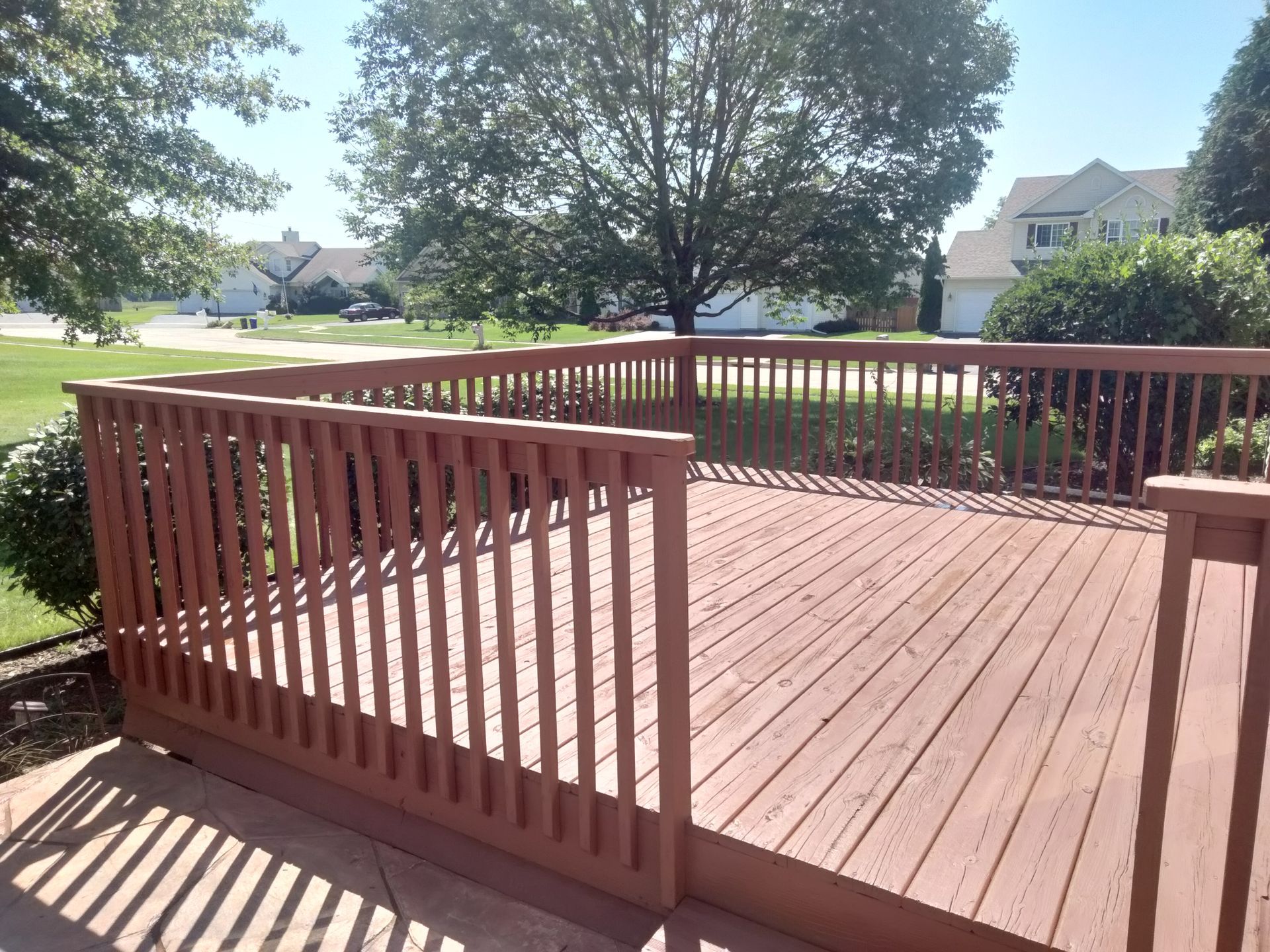 New red cedar outdoor wooden deck