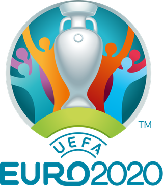 Het logo voor het euro 2020 voetbaltoernooi