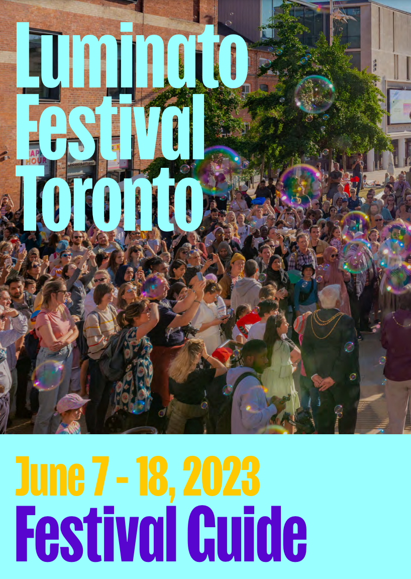A poster for the 2023 luminato festival in toronto