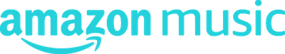 Amazon Music logo, a blue amazon music logo on a white background