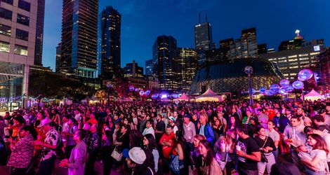 Large scale public art installation at Luminato Festival in Toronto