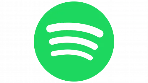 Spotify logo, a green circle with three white lines inside of it
