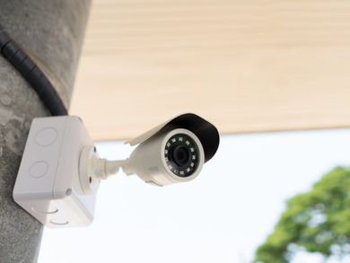 Outdoor CCTV watching camera — Security Home Service in Shellharbour, NSW