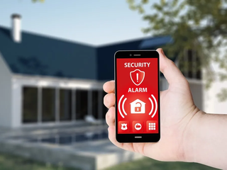 Security alarm app on a screen — Security Home Service in Albion Park, NSW