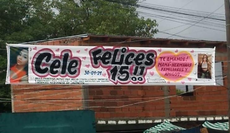 Una pancarta que dice 