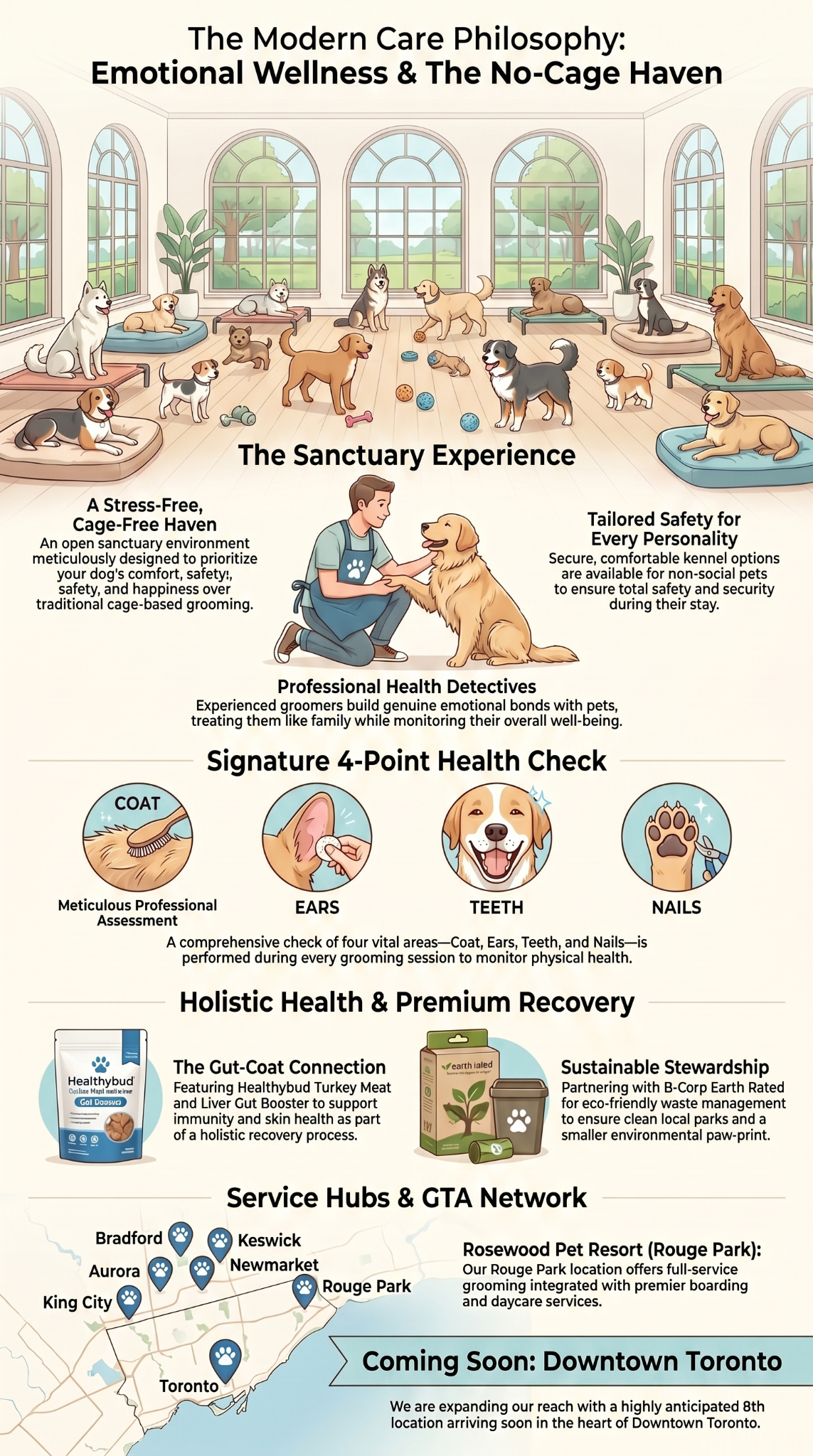 No-cage dog grooming Toronto