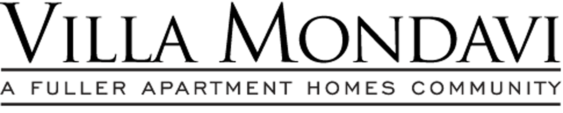 The villa monday logo is a fuller apartment homes community