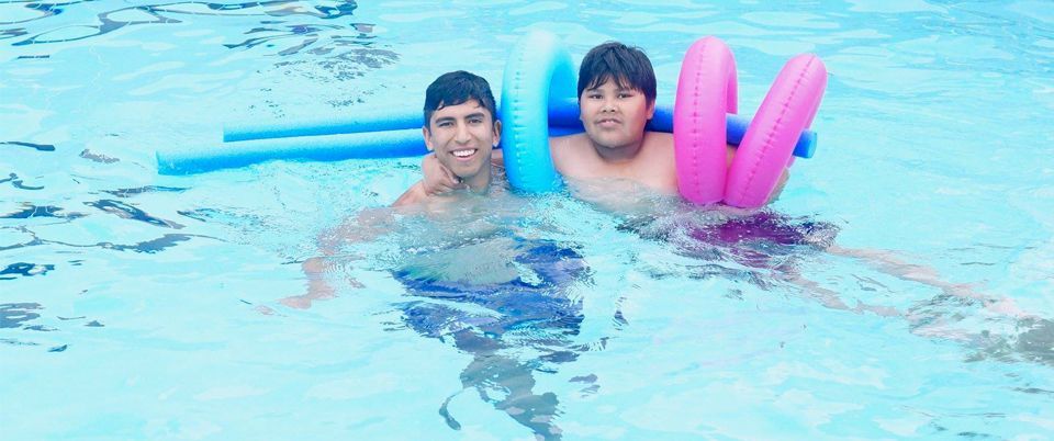 KEEN Athlete and Volunteer in pool