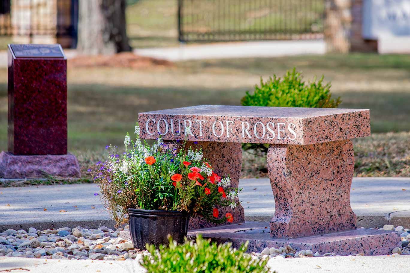 Floral Park Bench Headstone