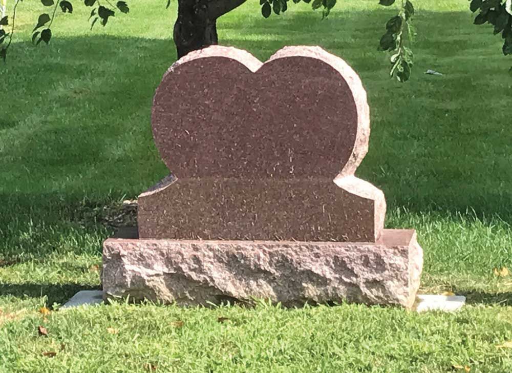 Washington Park Cemetery Pink Granite Headstone
